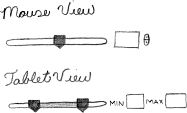 setting and range sliders