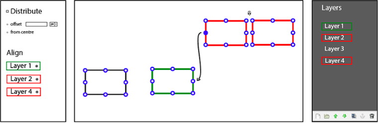 tool options, canvas and layers dialog