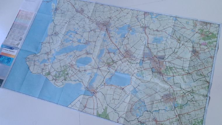 a traditional cycling map that covers a part of holland