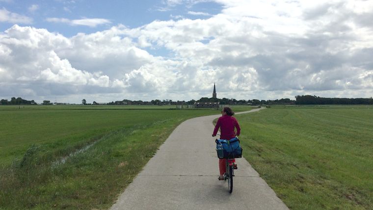 cycling in the dutch fields